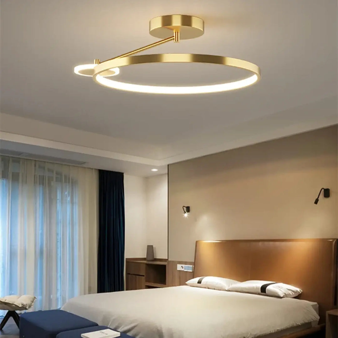 Suspension luminaire circulaire en métal minimaliste design moderne