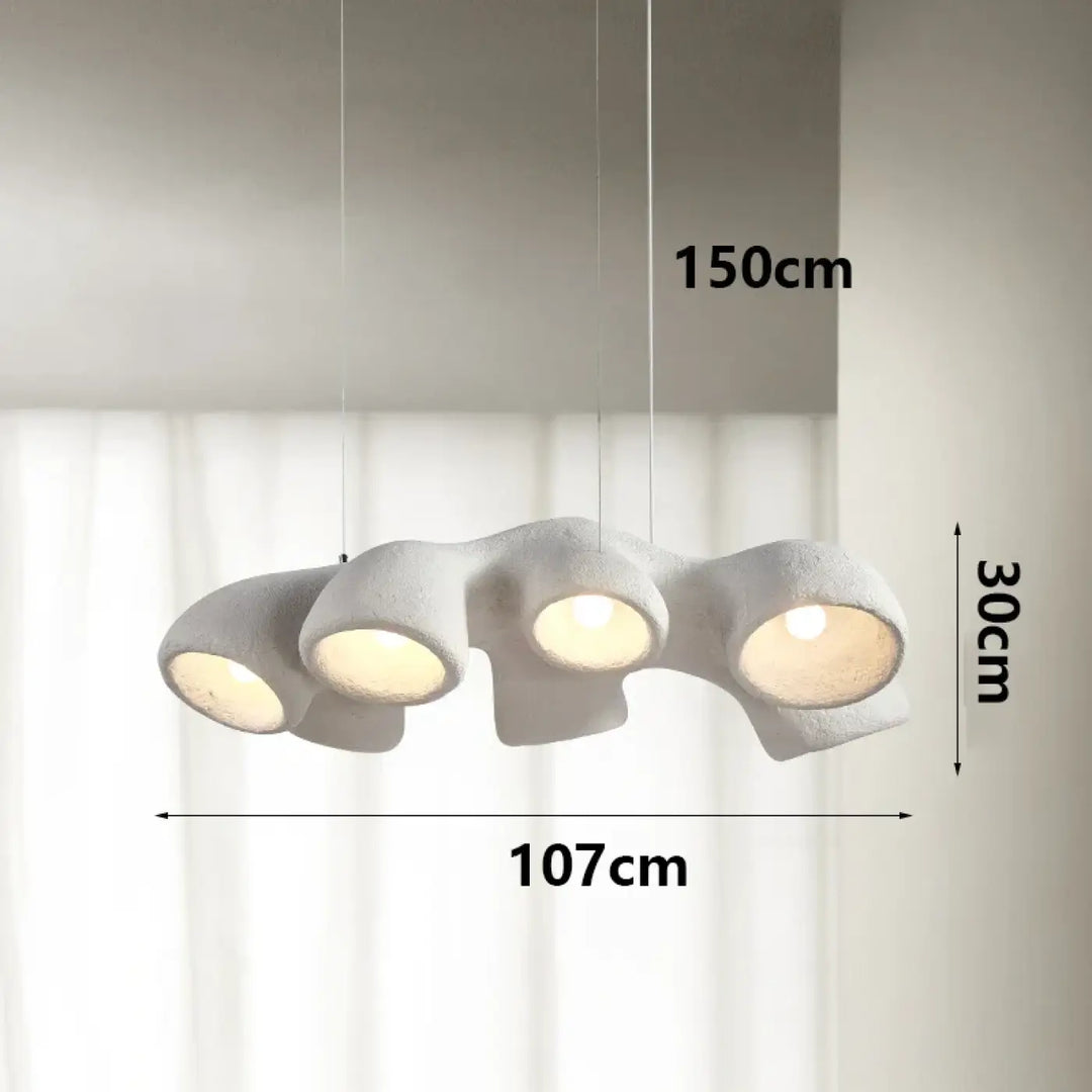 Suspension luminaire contemporain effet travertin style naturel