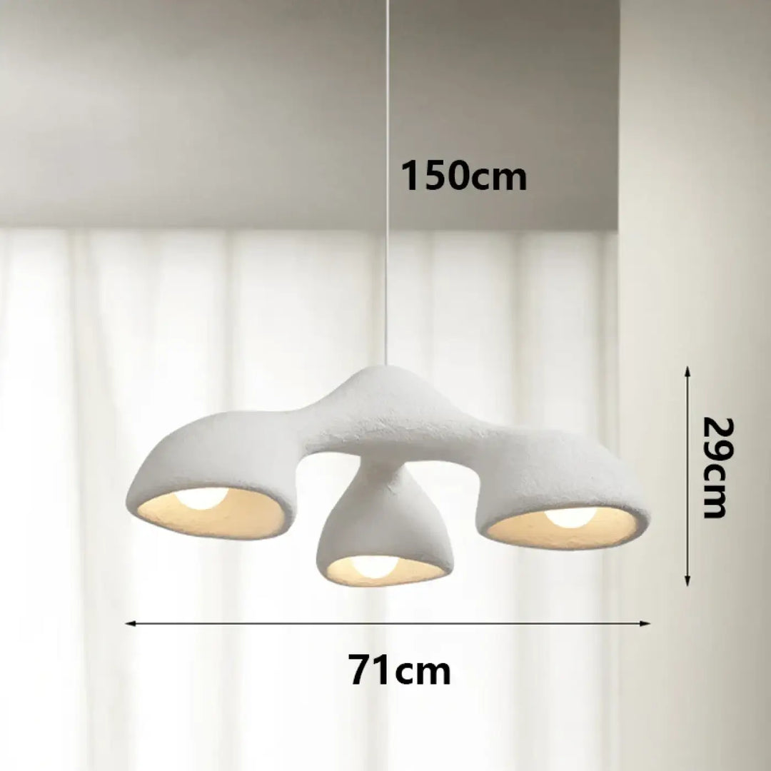 Suspension luminaire contemporain effet travertin style naturel