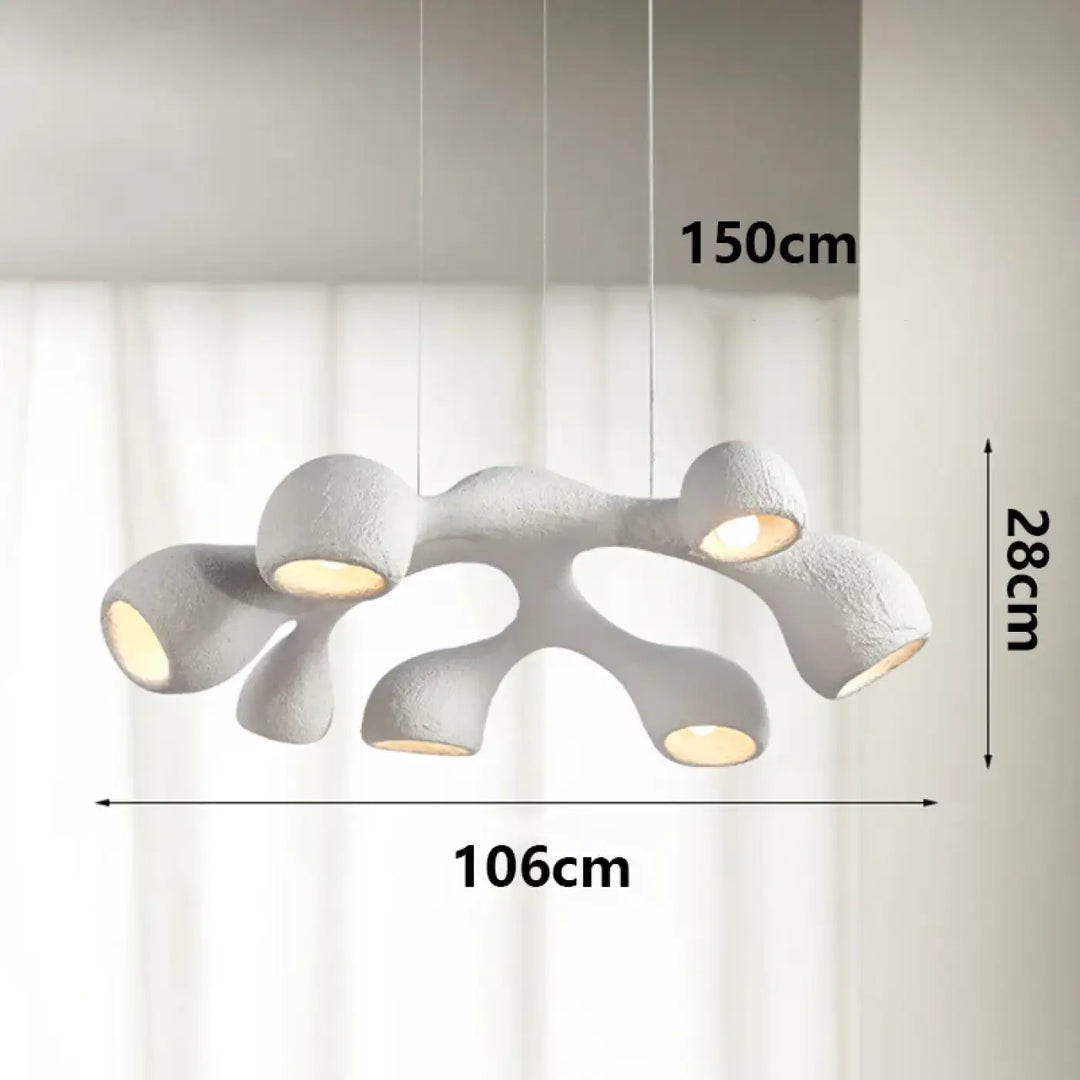 Suspension luminaire contemporain effet travertin style naturel