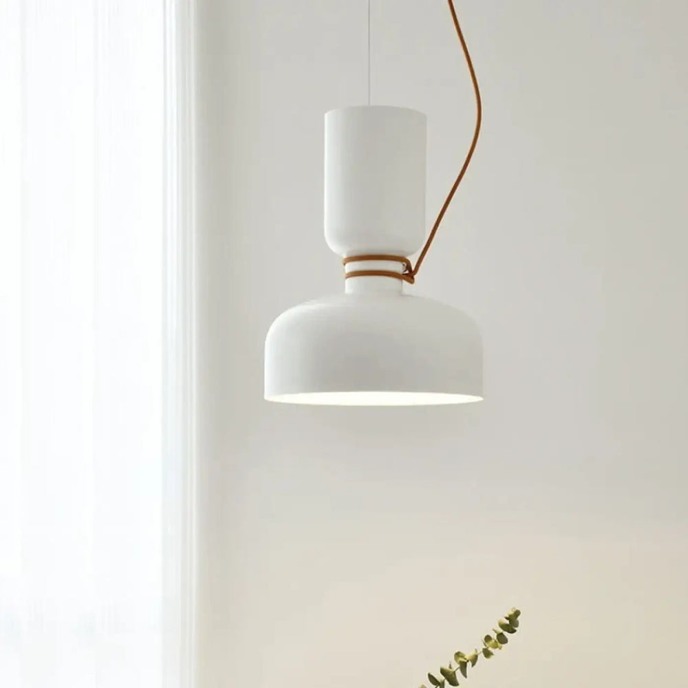 Suspension luminaire contemporaine blanche au style scandinave