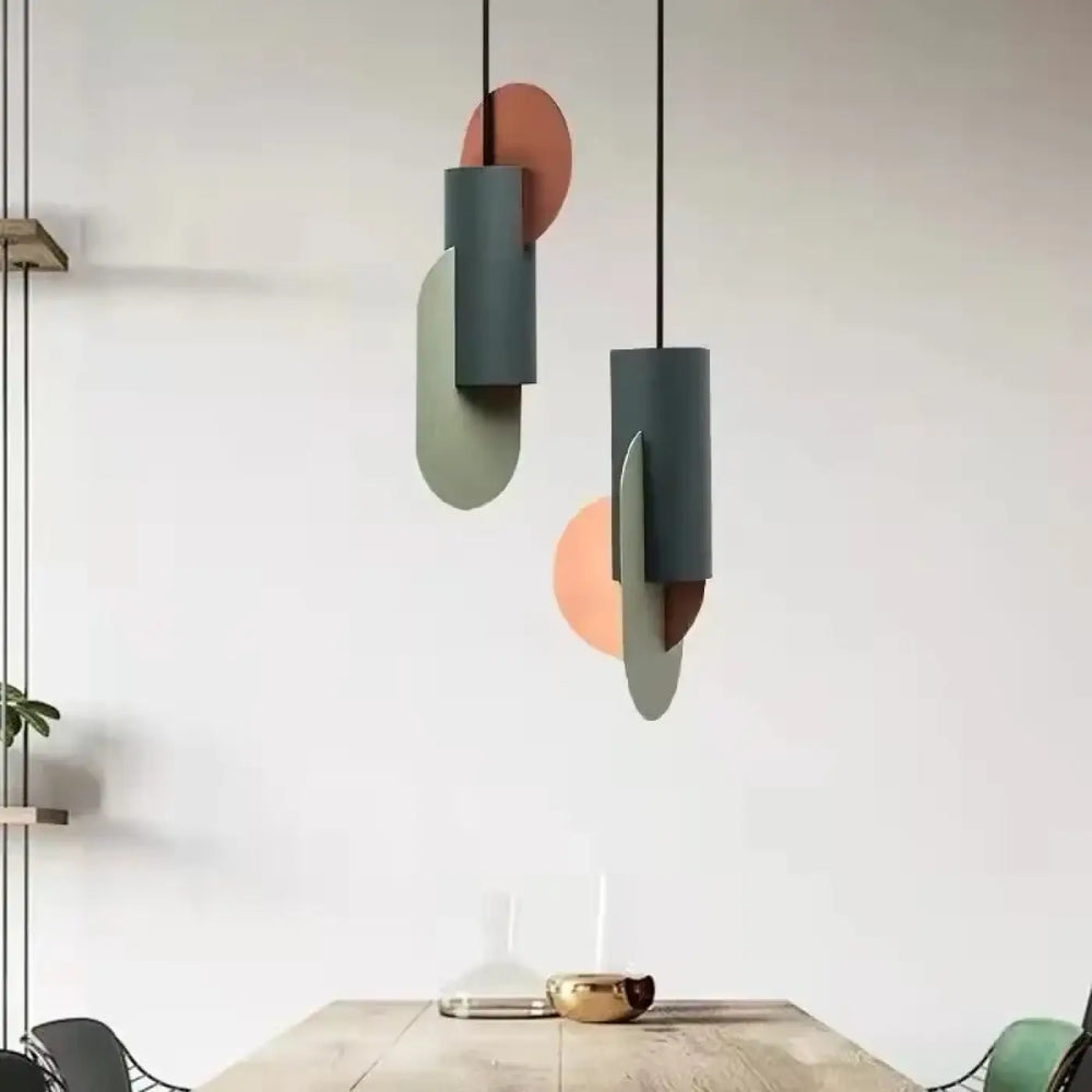 Suspension luminaire contemporaine design graphique moderne