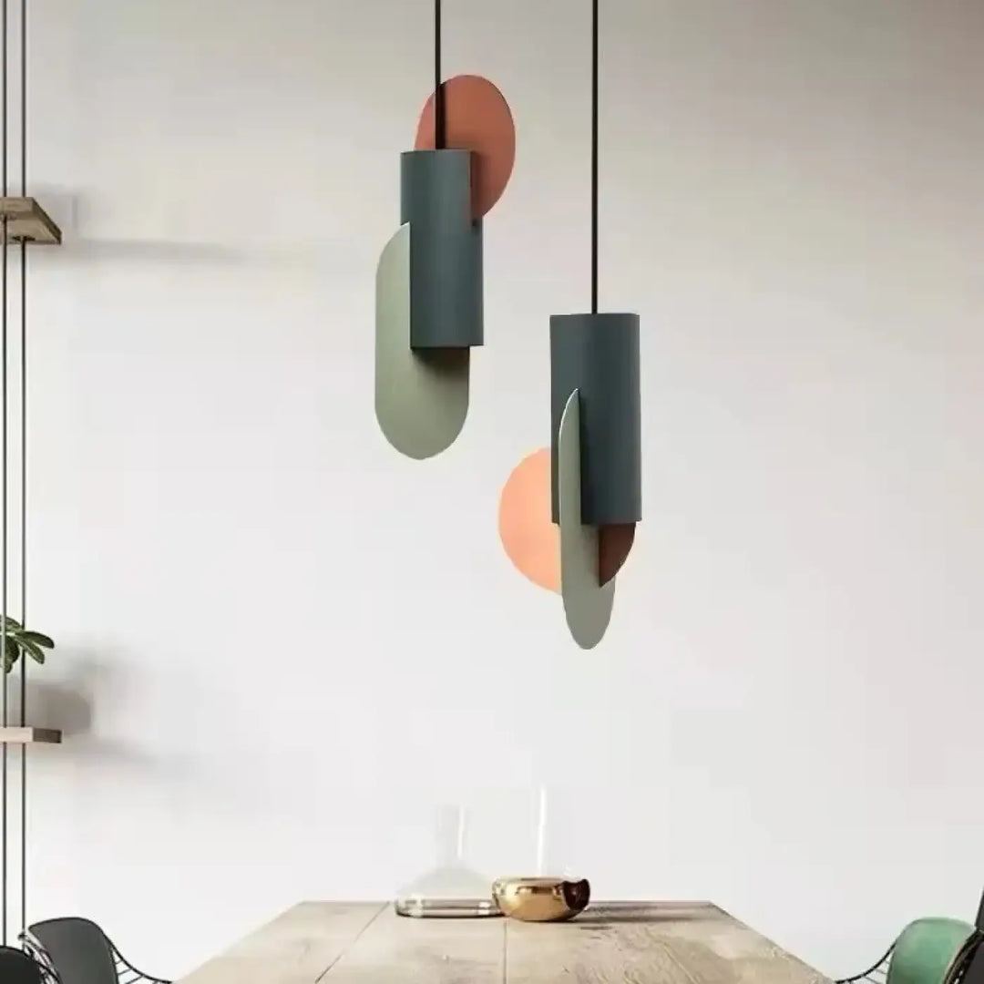 Suspension luminaire contemporaine design graphique moderne