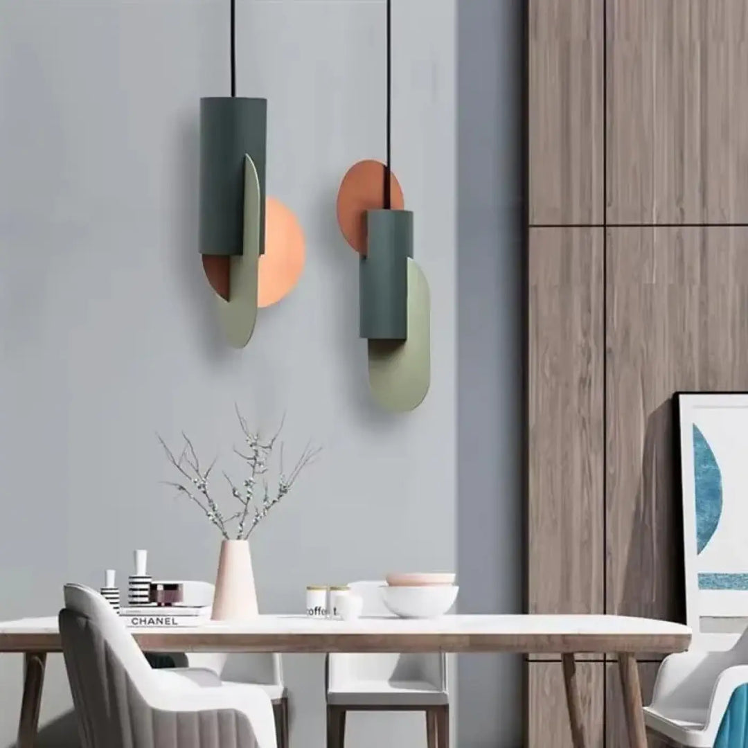 Suspension luminaire contemporaine design graphique moderne