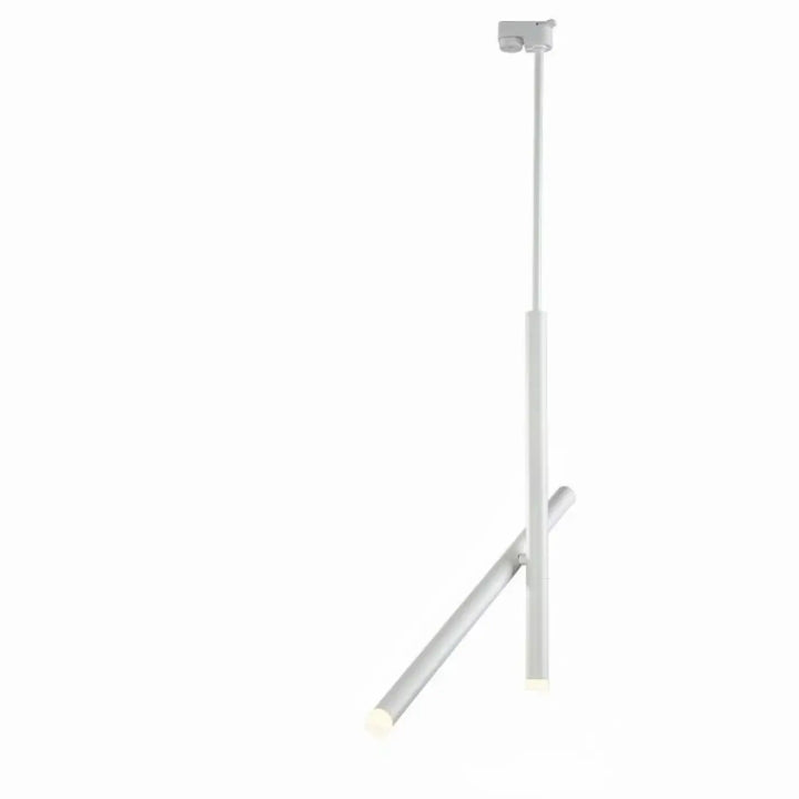 Suspension luminaire contemporaine kryss en blanc avec bras pivotant et design minimaliste géométrique en cylindre