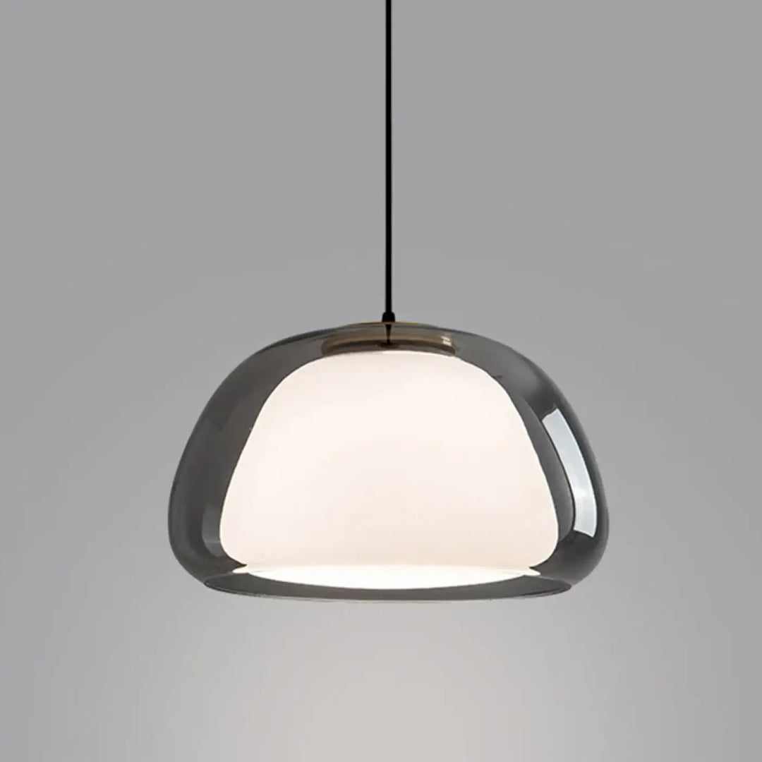 Suspension luminaire contemporaine en verre transparent élégant