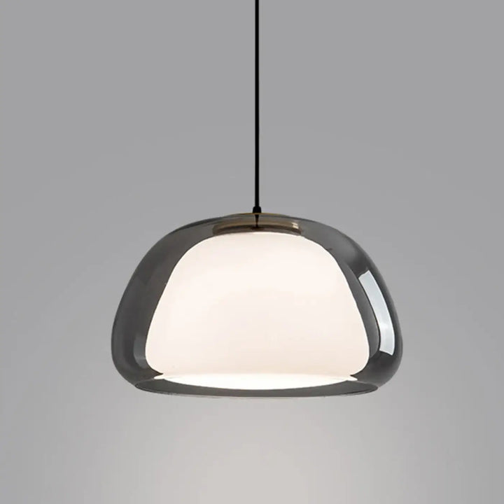 Suspension luminaire contemporaine en verre transparent élégant