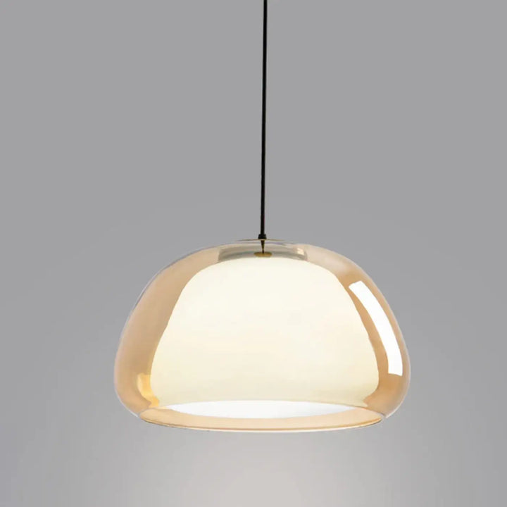 Suspension luminaire contemporaine en verre transparent élégant
