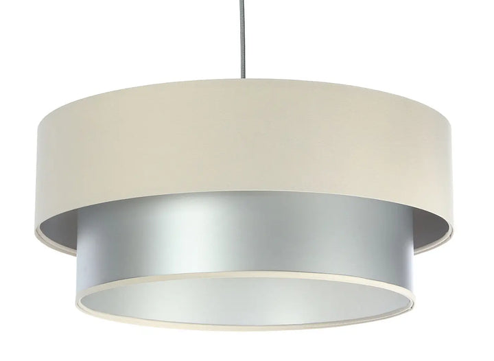 Pendant lamp Duo – Creme/Silver