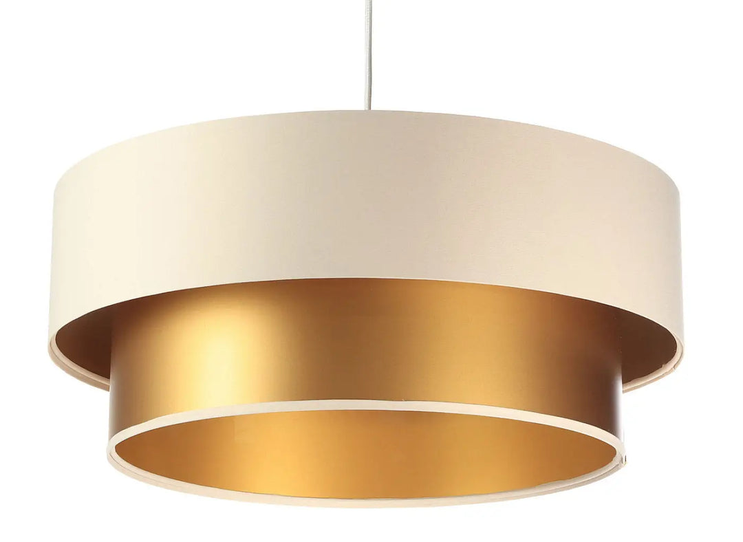 Pendant lamp Duo – Creme/Gold