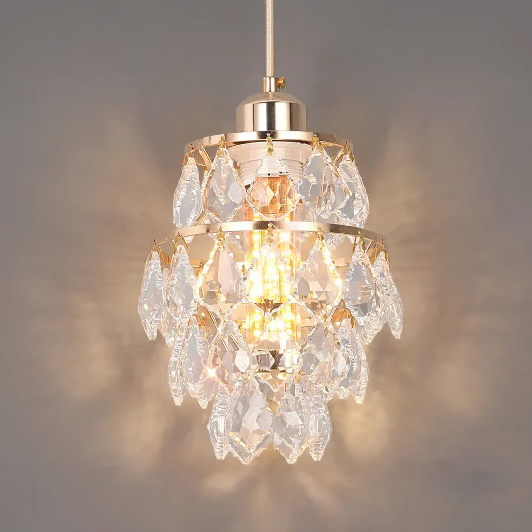 Suspension luminaire cristal forme géométrique