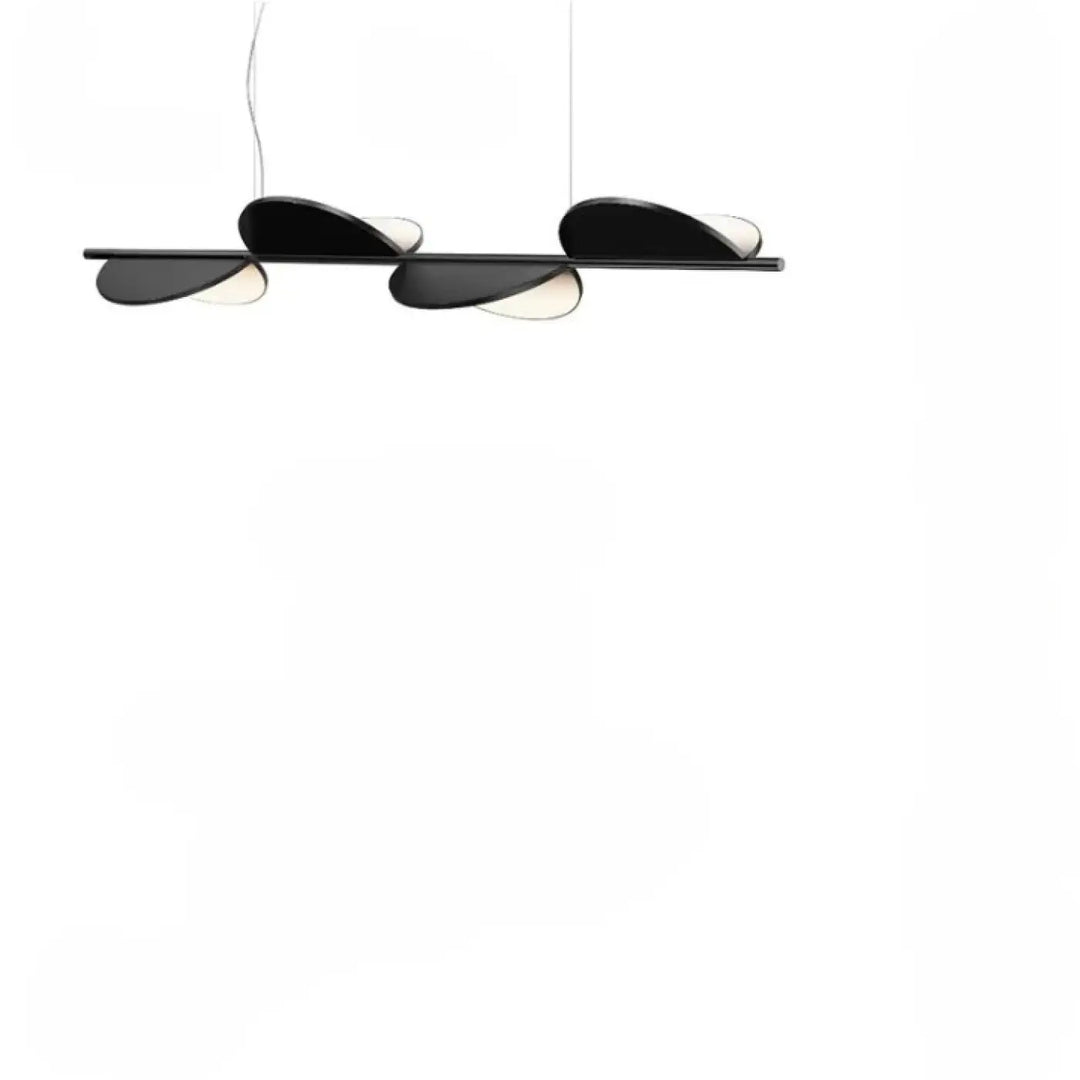 Suspension luminaire levia noir et blanc design abstrait lignes flottantes luminaire design moderne élégant