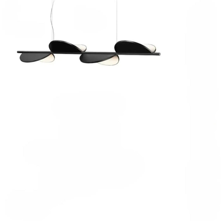 Suspension luminaire levia noir et blanc design abstrait lignes flottantes luminaire design moderne élégant