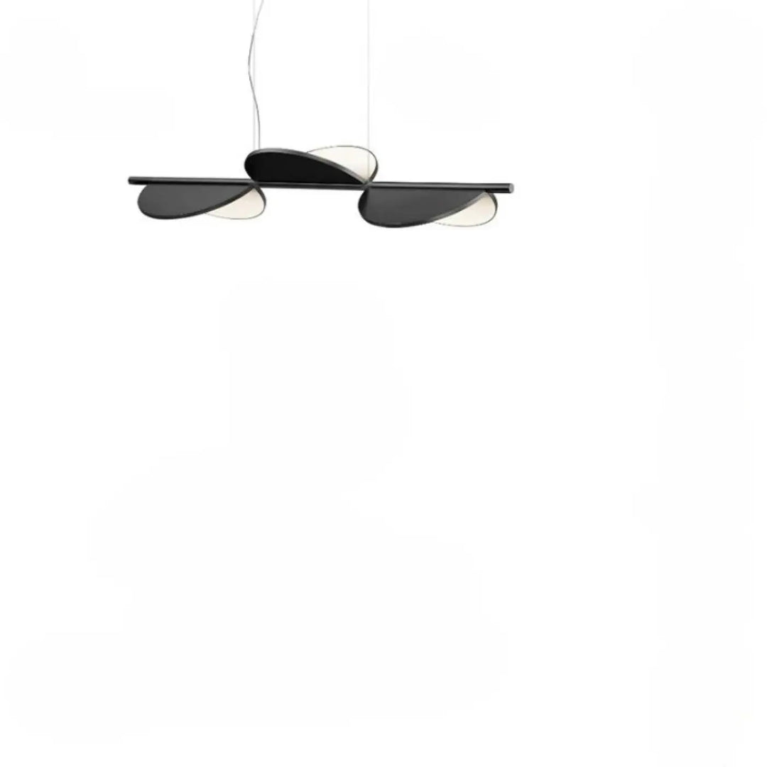 Suspension luminaire levia noir et blanc avec design minimaliste et lignes flottantes pour intérieur moderne
