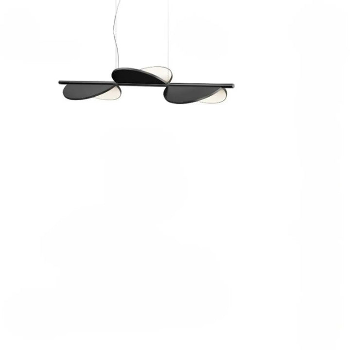 Suspension luminaire levia noir et blanc avec design minimaliste et lignes flottantes pour intérieur moderne