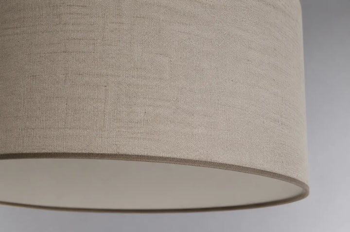 Suspension luminaire beige en lin avec texture tissée subtile et design minimaliste épuré boho linenn