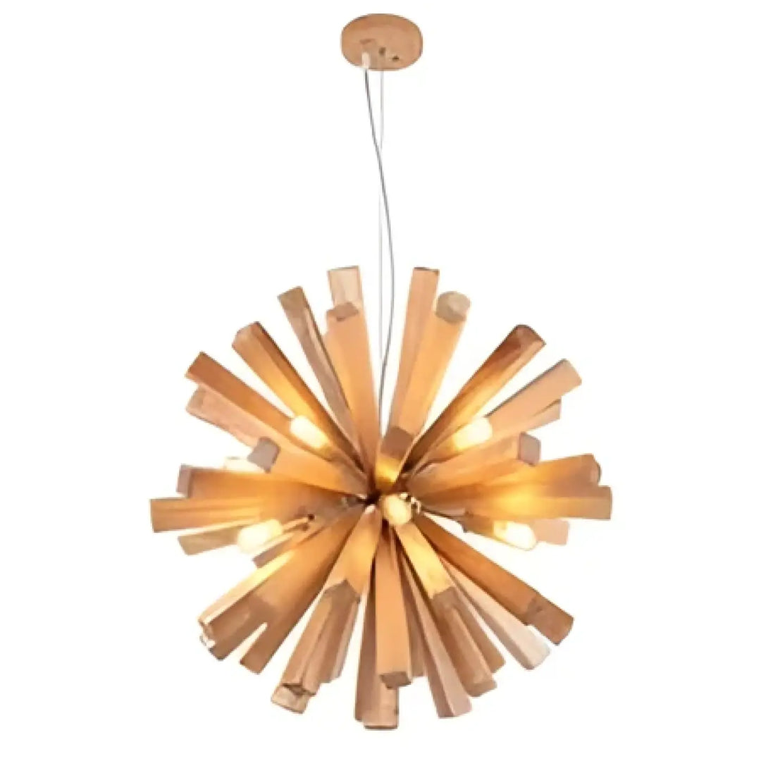 Suspension luminaire solaris en bois chaleureux avec design moderne et lignes épurées pour un luminaire design élégant
