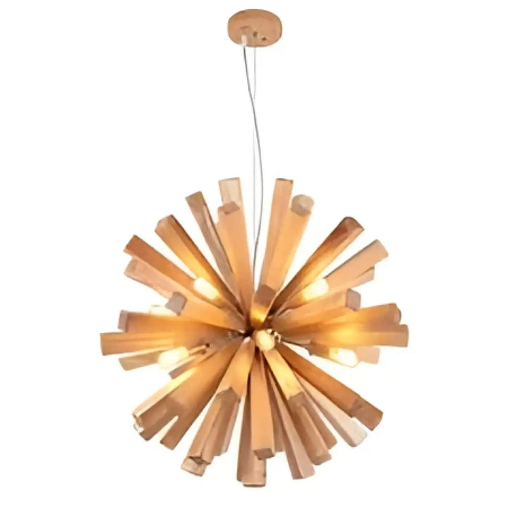 Suspension luminaire solaris en bois chaleureux avec design moderne et lignes épurées pour un luminaire design élégant
