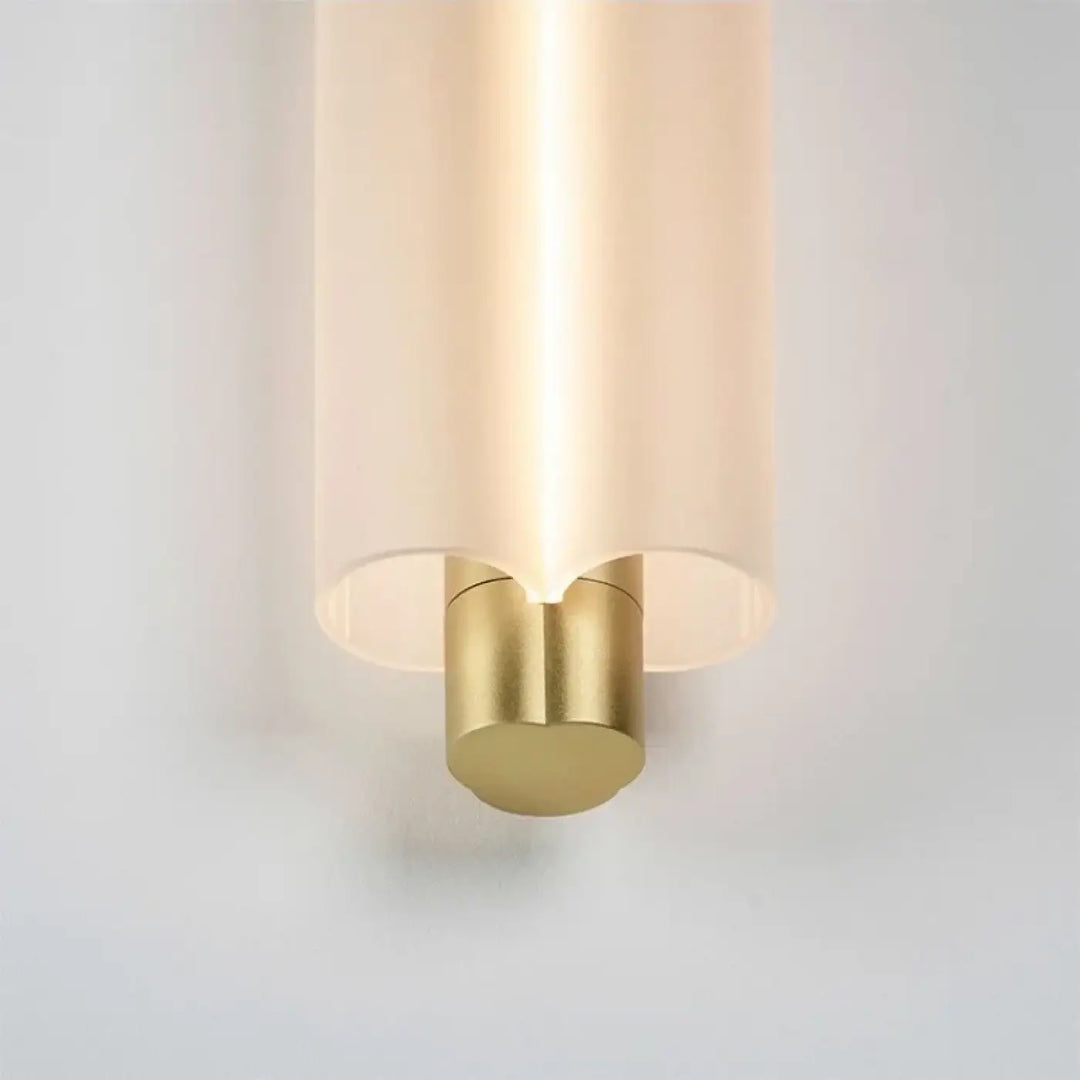 Suspension Luminaire Design Contemporaine Cylindre Verre Blanc