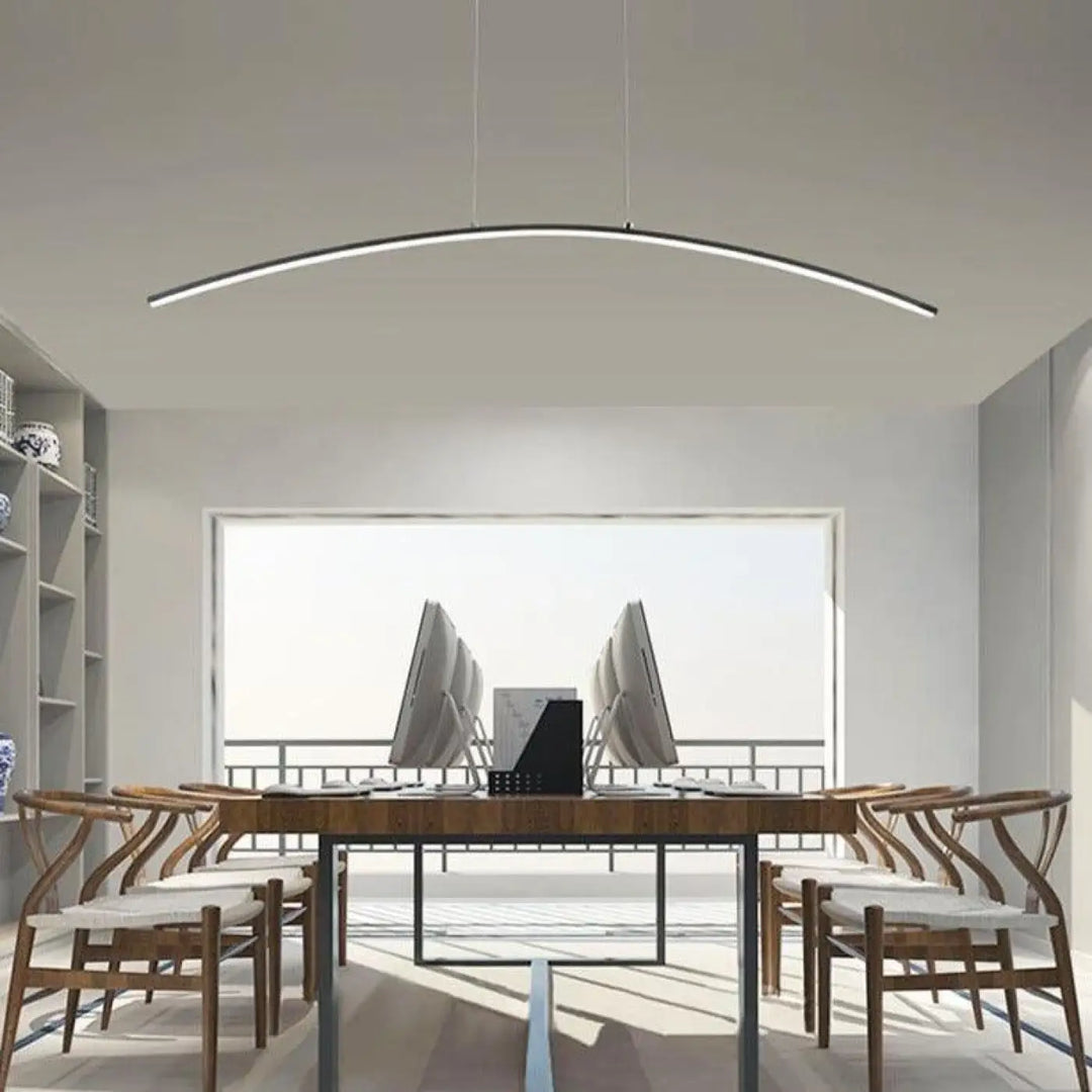 Suspension Luminaire Design Cuisine LED Courbée