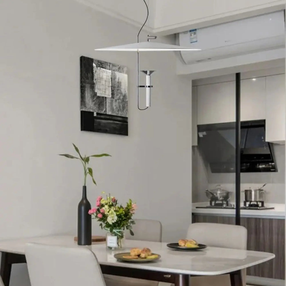 Suspension luminaire fimeo lampe suspendue blanche moderne avec design minimaliste et accents métalliques