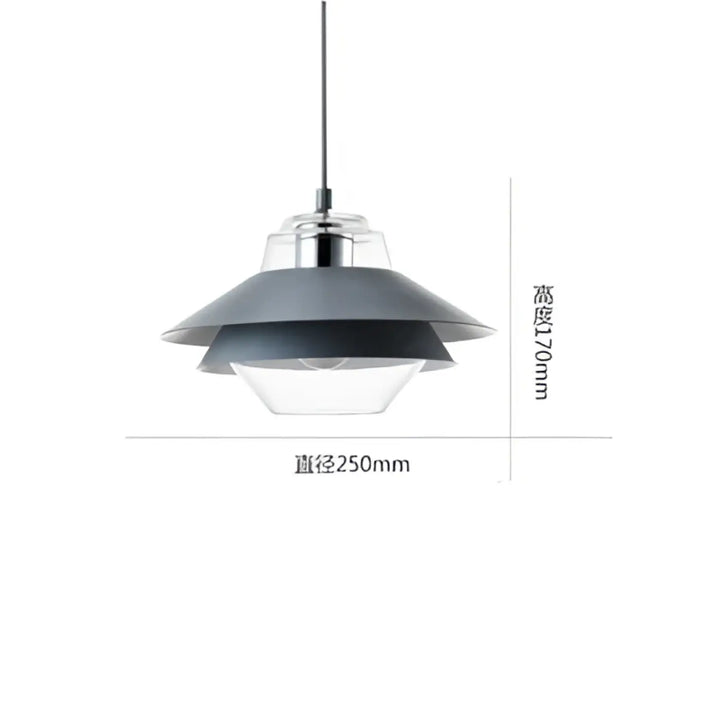 Suspension luminaire ariella grise moderne avec verrerie claire et finition métallique élégante pour décoration intérieure