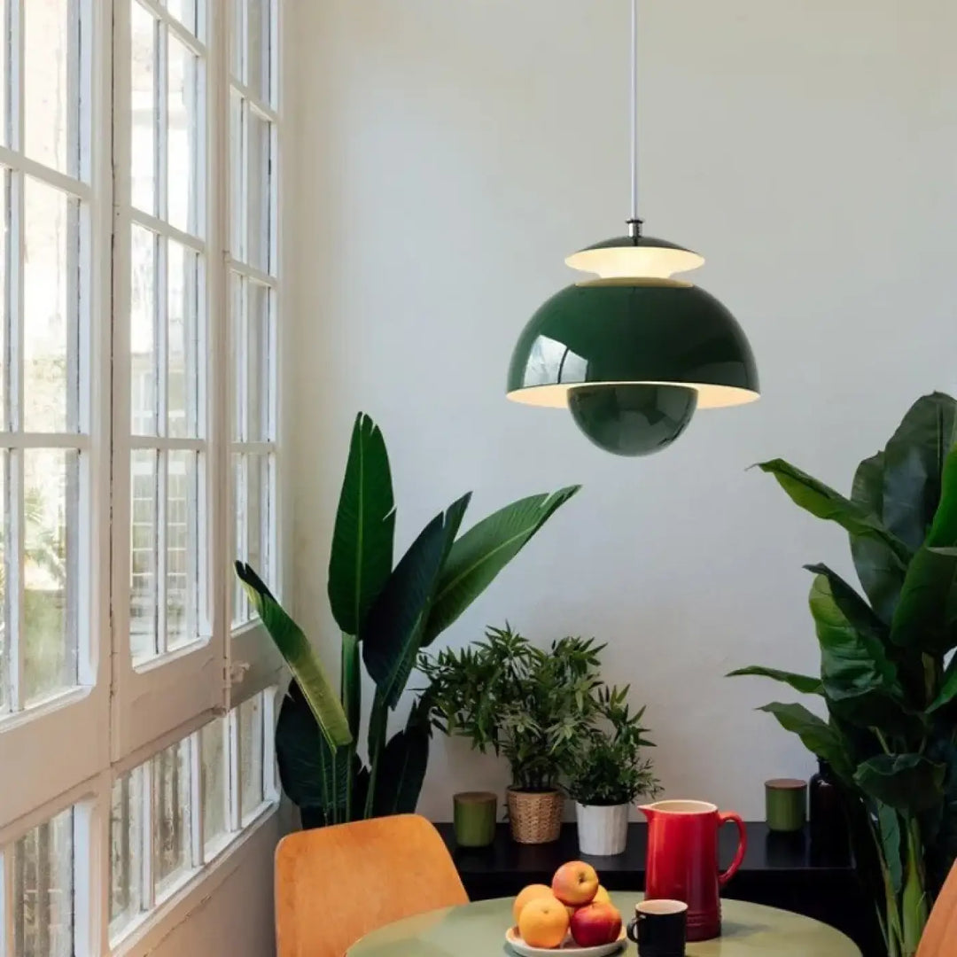 Suspension luminaire design épuré en métal au style contemporain