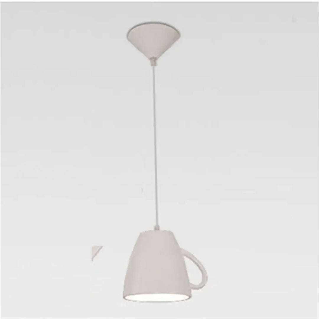 Suspension luminaire aroma en céramique blanche en forme de tasse avec design minimaliste et touche d originalité