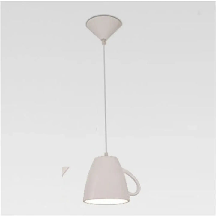 Suspension luminaire aroma en céramique blanche en forme de tasse avec design minimaliste et touche d originalité
