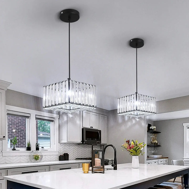 Suspension Luminaire Design Industriel avec Abat-Jour en Verre

