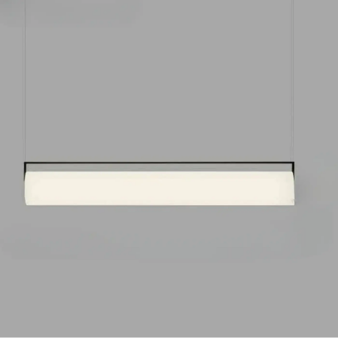 Suspension luminaire elia minimaliste avec cadre noir élégant et cylindre lumineux diffus blanc doux