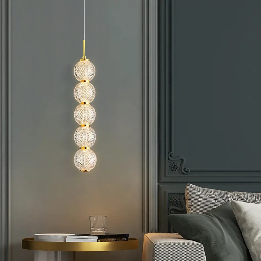 Suspension Luminaire Design Moderne à Boules en Verre

