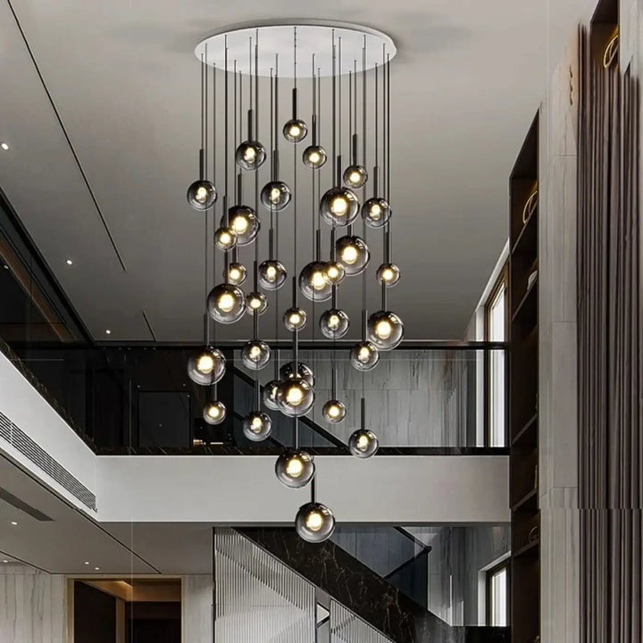 Suspension luminaire design moderne à bulles lumineuses