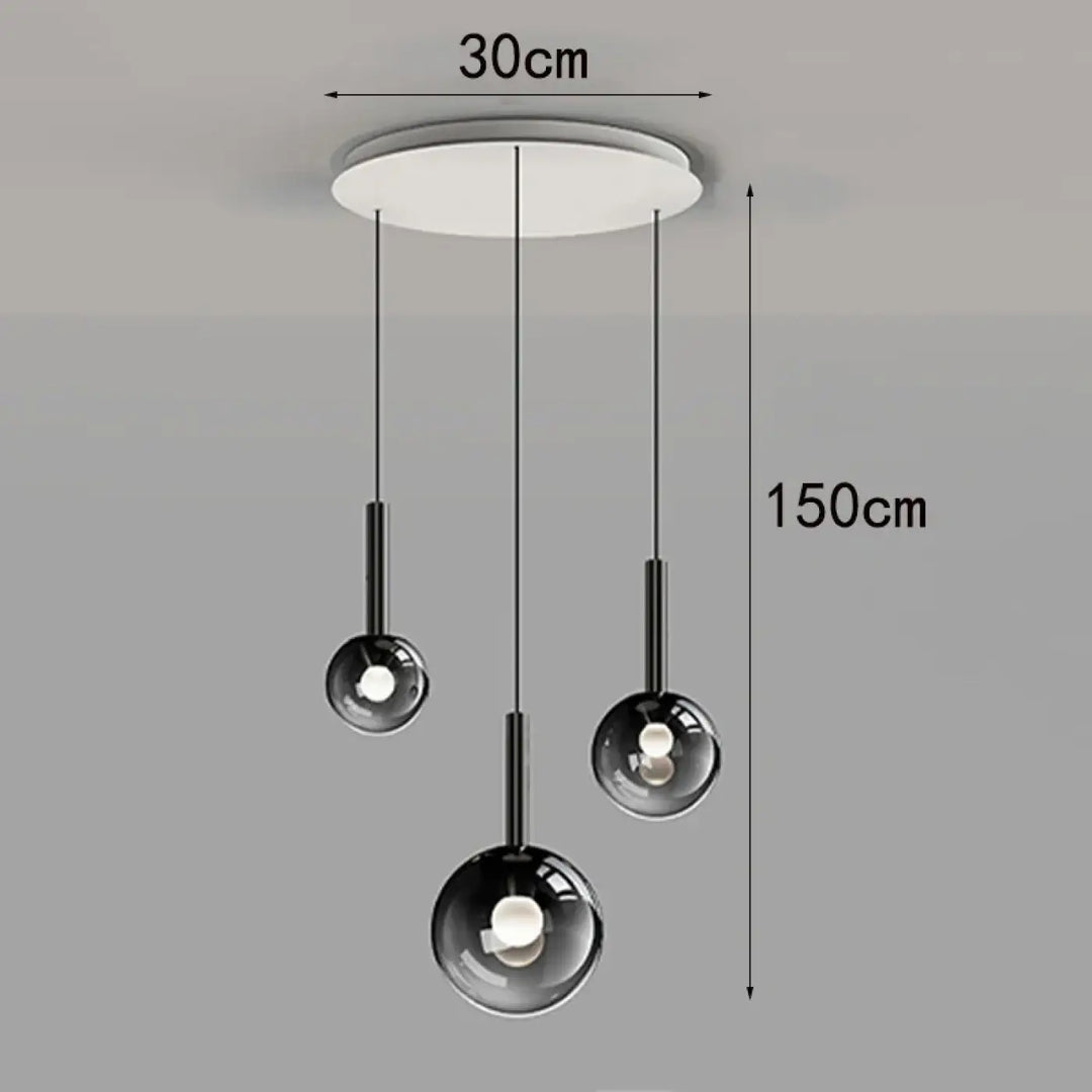 Suspension luminaire design moderne à bulles lumineuses