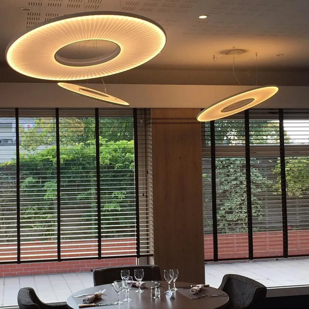 Suspension design moderne led blanc cassé stylé chic
