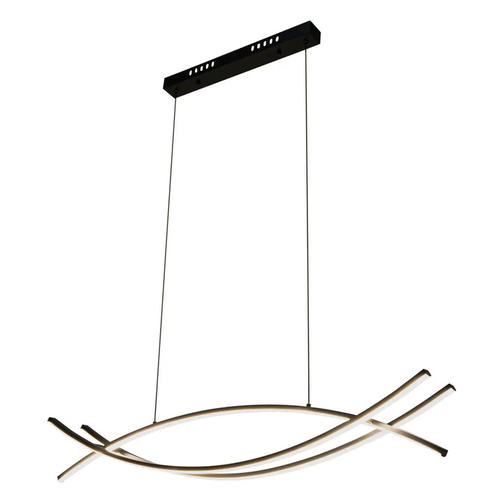 Suspension moderne led sculpturale noire style élégant