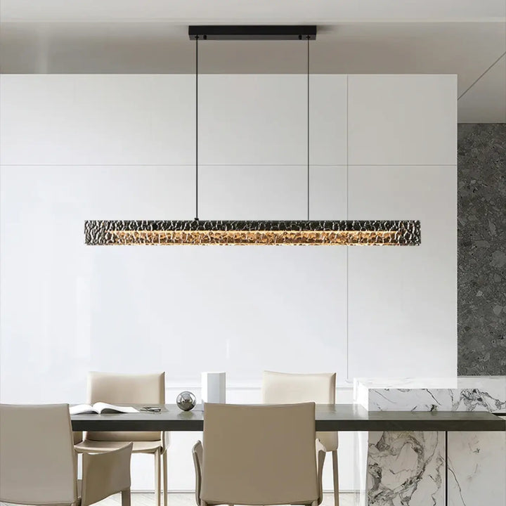 Suspension luminaire design moderne en métal argenté chic