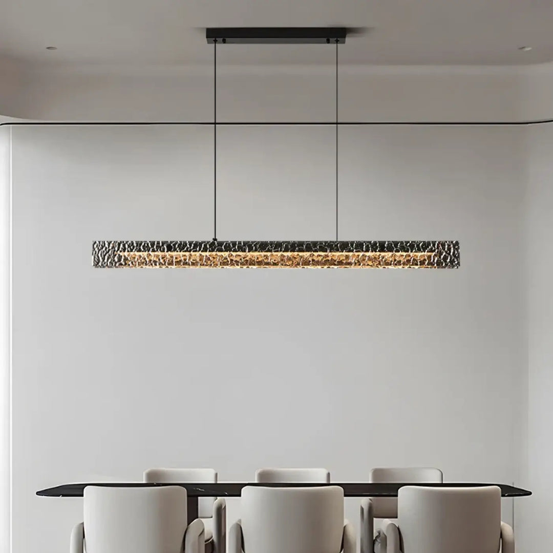Suspension luminaire design moderne en métal argenté chic