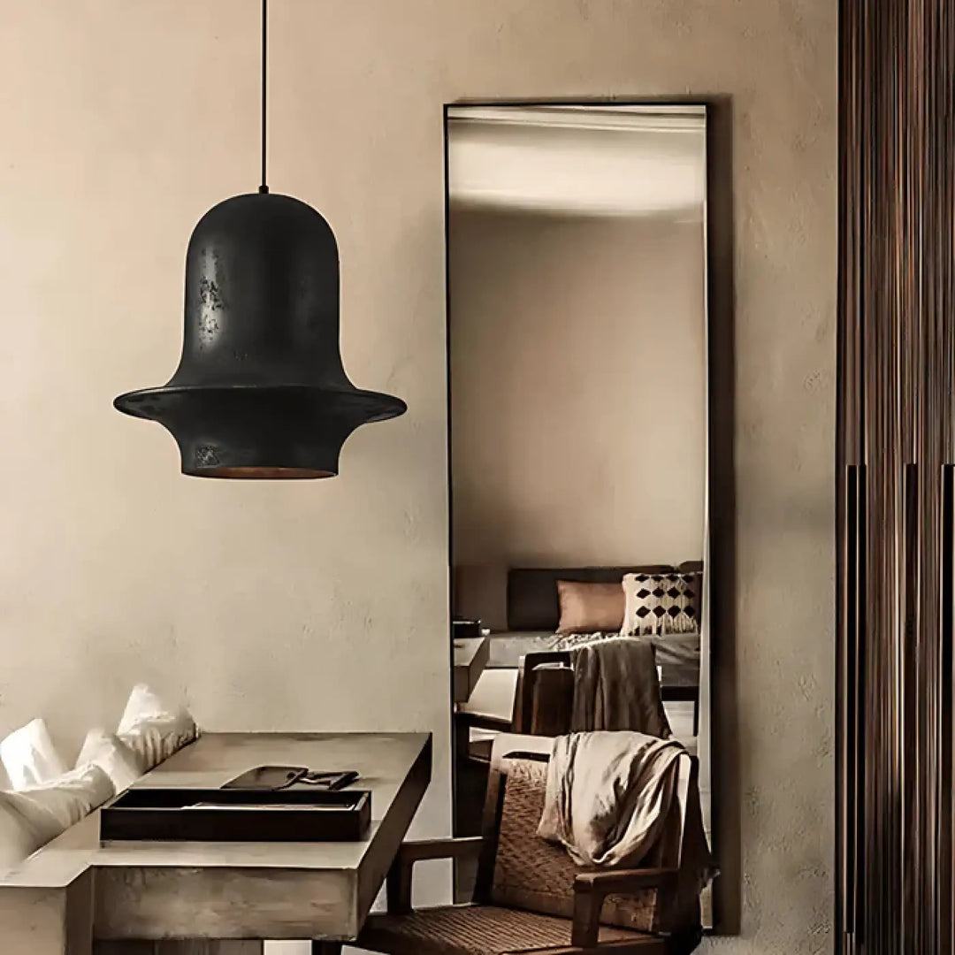 Suspension luminaire design moderne en métal blanc ou noir
