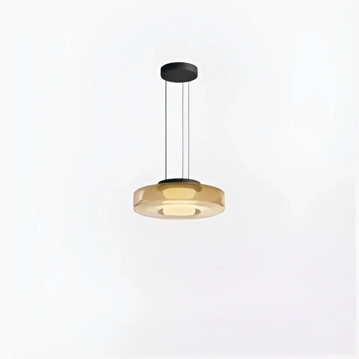 Suspension luminaire design moderne métal et verre clair