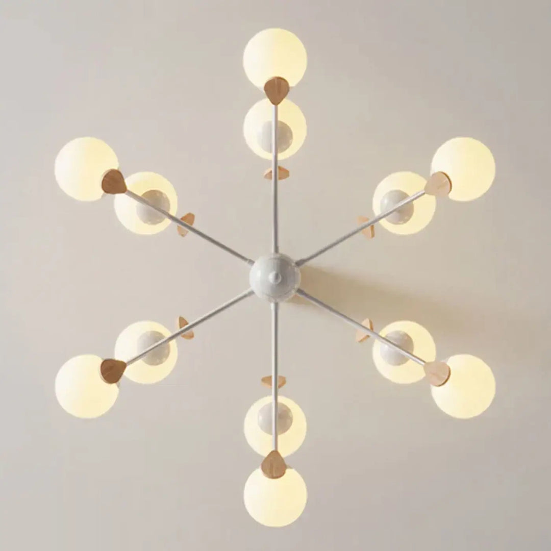 Suspension luminaire nordique de luxe avec branches élégantes