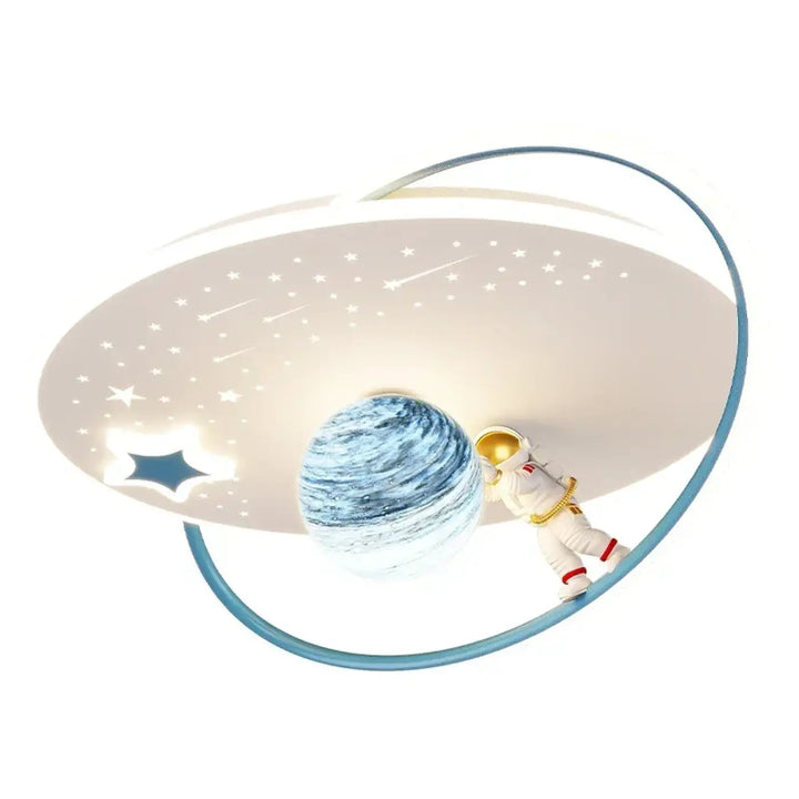 Suspension luminaire design planète et anneaux led moderne