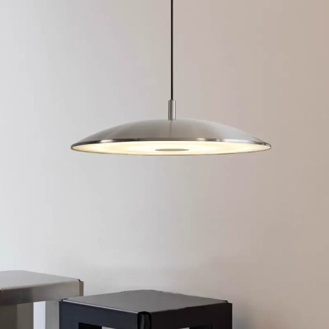 Suspension luminaire design plate ronde style moderne chic