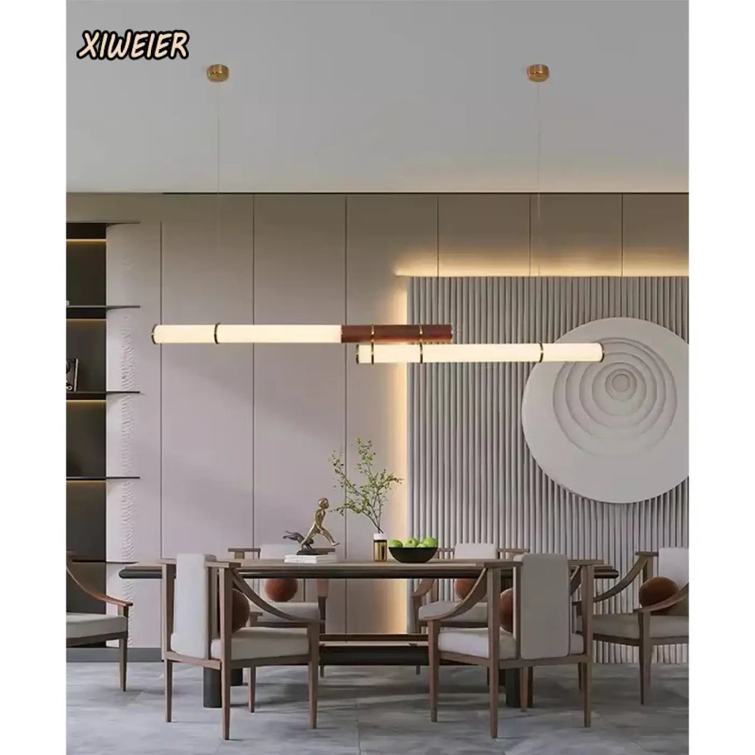 Suspension Luminaire au design rectiligne minimaliste