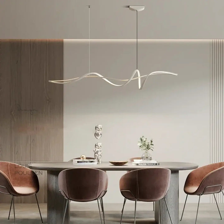 Suspension Luminaire Design Pour Salle À Manger Forme Sinusoïdale