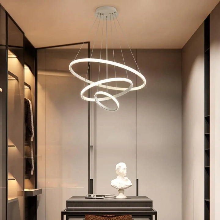 Suspension Luminaire Design Spirale Acrylique