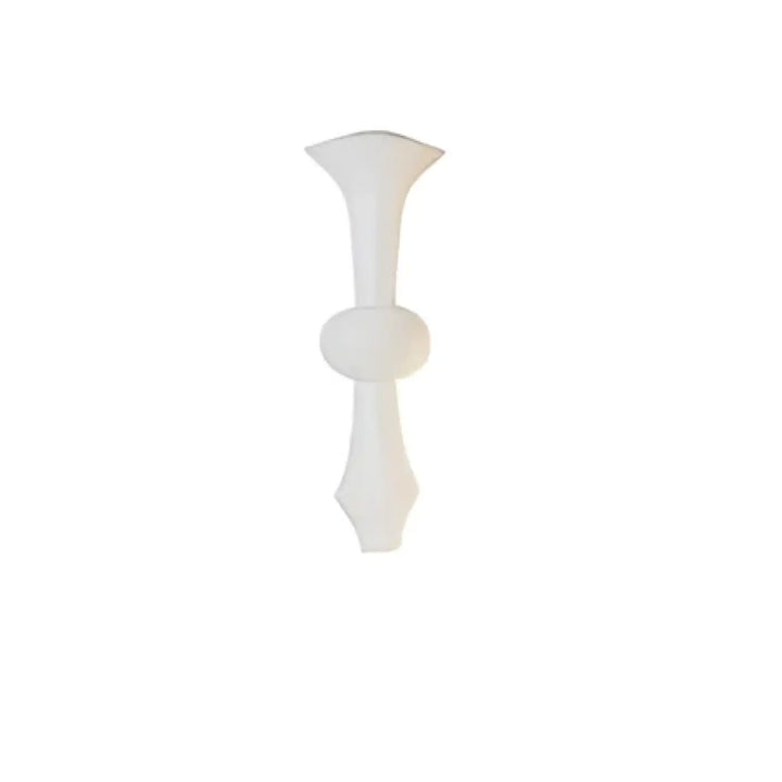 Suspension luminaire nacra blanc minimaliste avec design élancé à deux sections arrondies en luminaire design contemporain