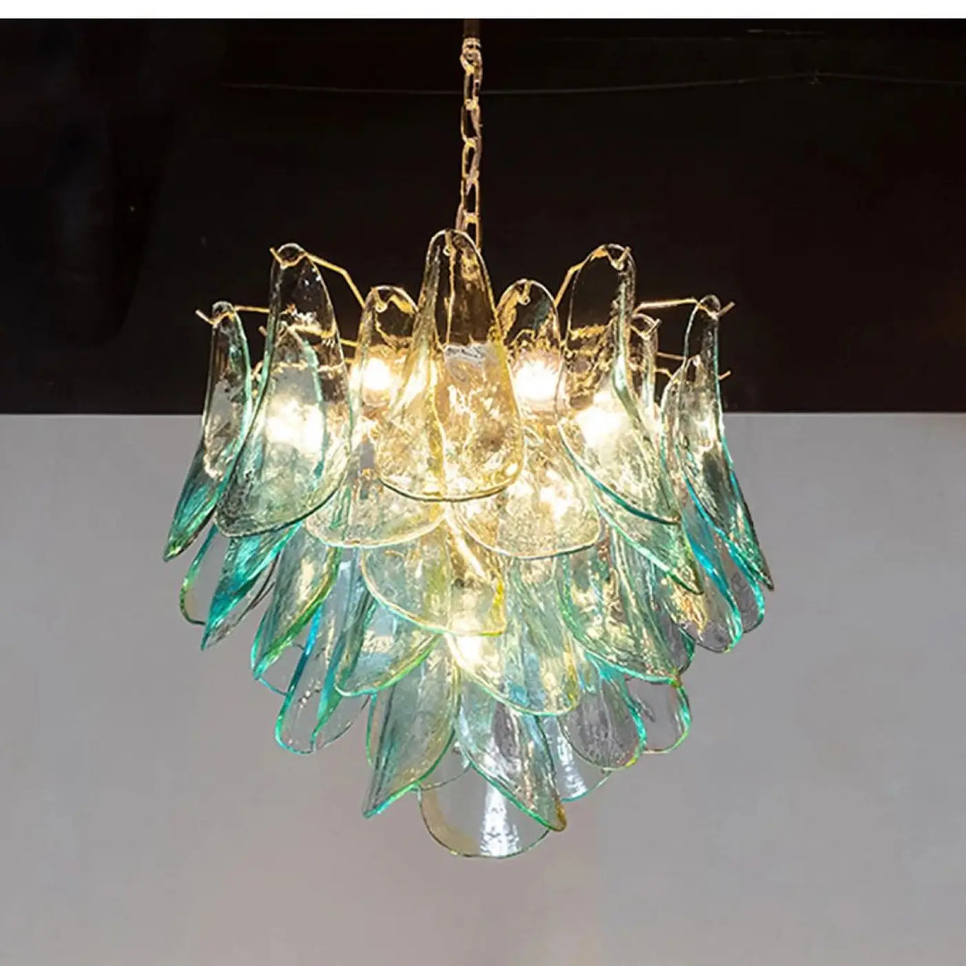 Suspension luminaire design en verre et métal élégant