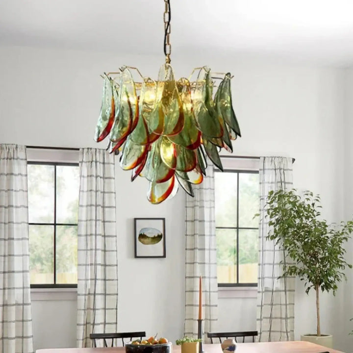 Suspension luminaire design en verre et métal élégant