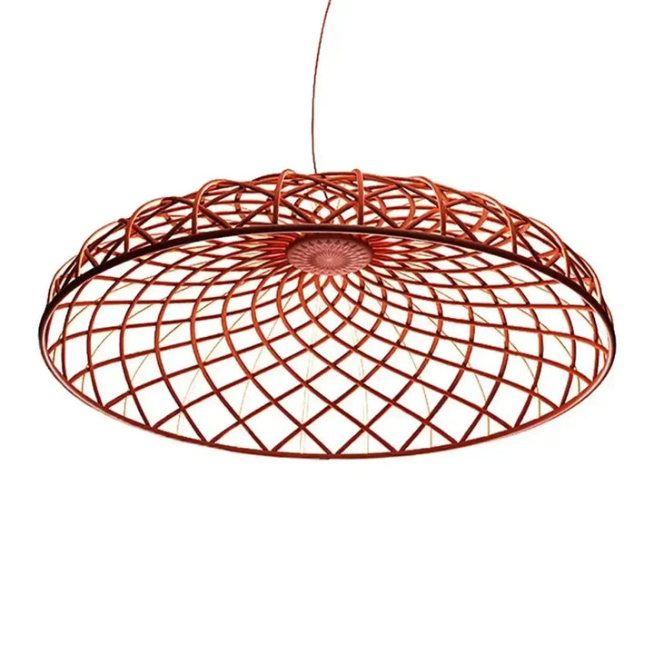 Suspension luminaire en dôme tressé au design naturel et bohème